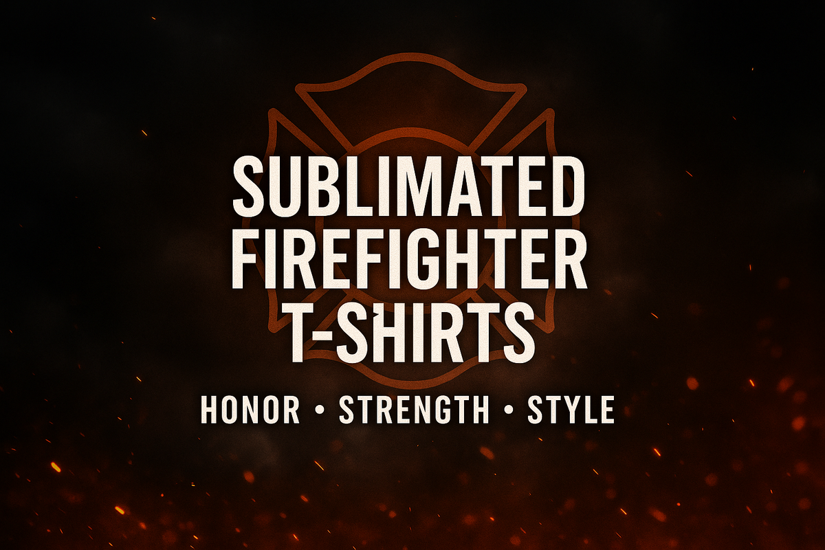 Sublimated firefighter t-shirts by The Salty Medic – bold, fade-resistant fire department shirts celebrating courage, strength, and brotherhood