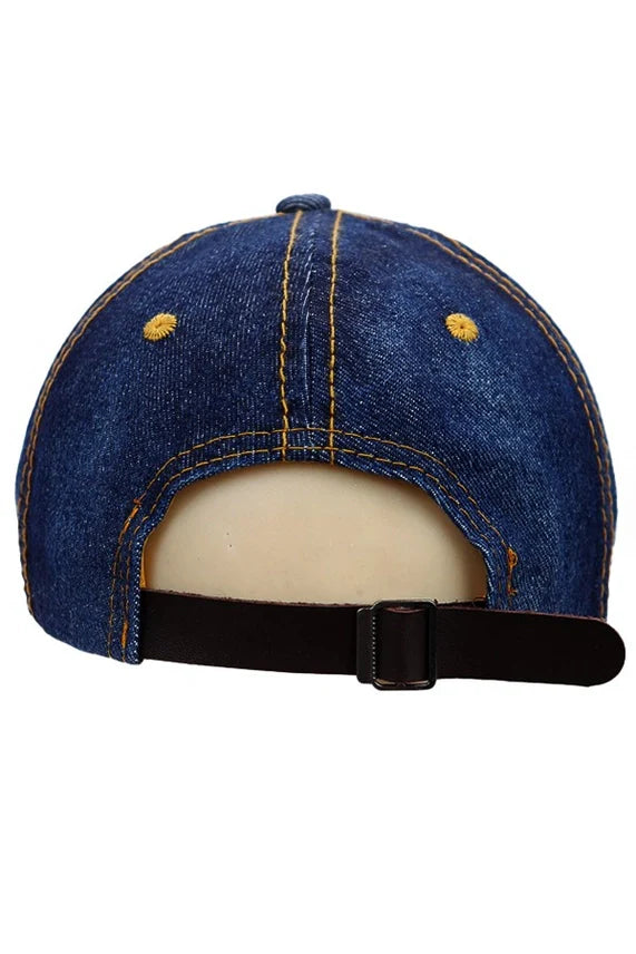 I’M THE BOSS Rhinestone Denim Baseball Cap – Bling Strap Back
