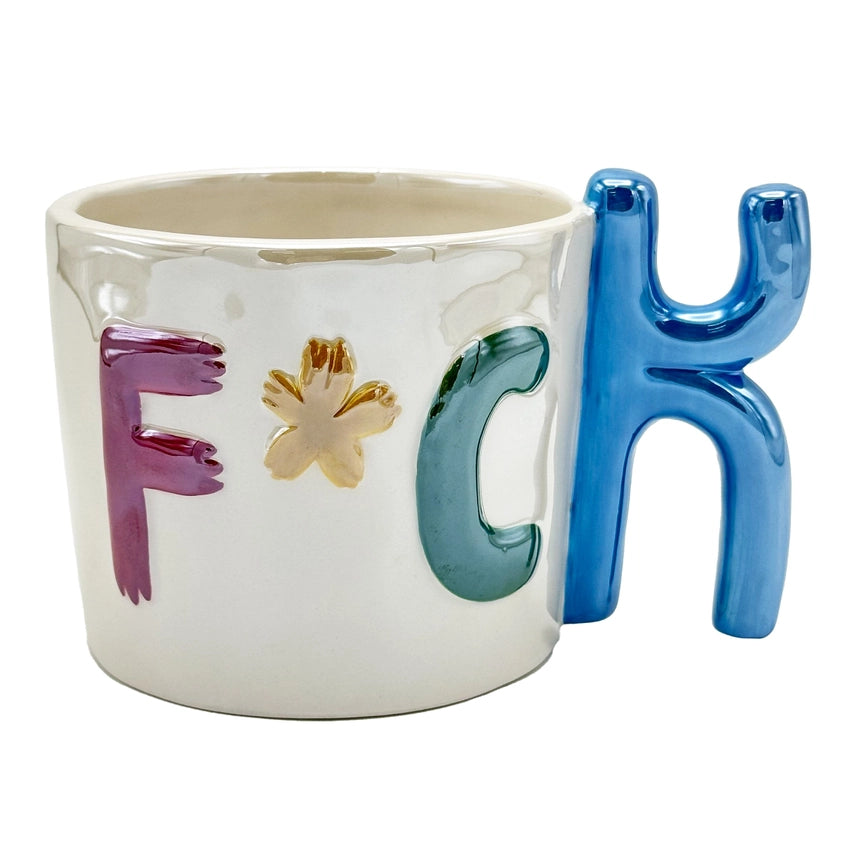 F*ck Mug with “K” Handle – Funny 16oz Ceramic Coffee Mug