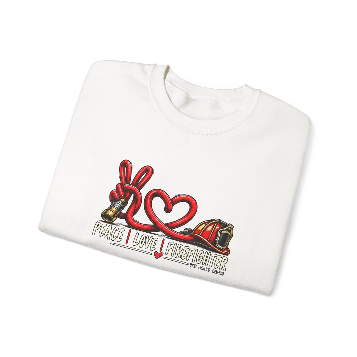 Peace Love Firefighter — Hose Story Crewneck Sweatshirt