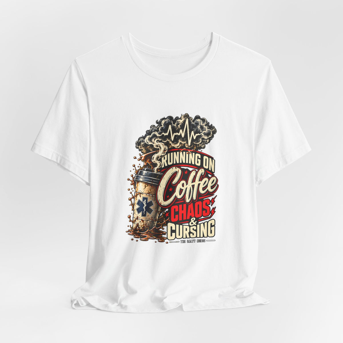 Running On Coffee Chaos Cursing — Storm Brew Graphic T-Shirt