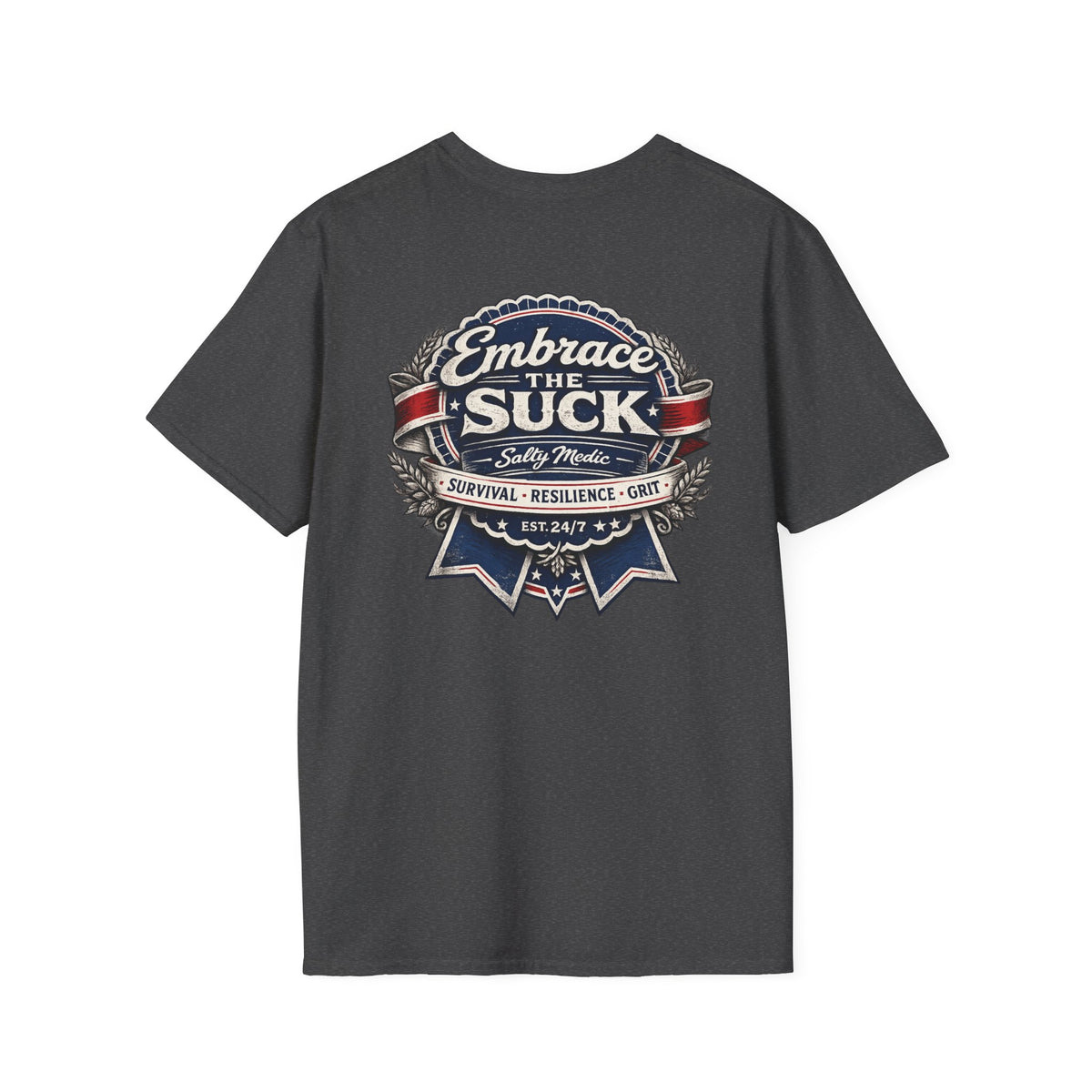 Embrace The Suck Shirt – Vintage Morale Badge First Responder Tee
