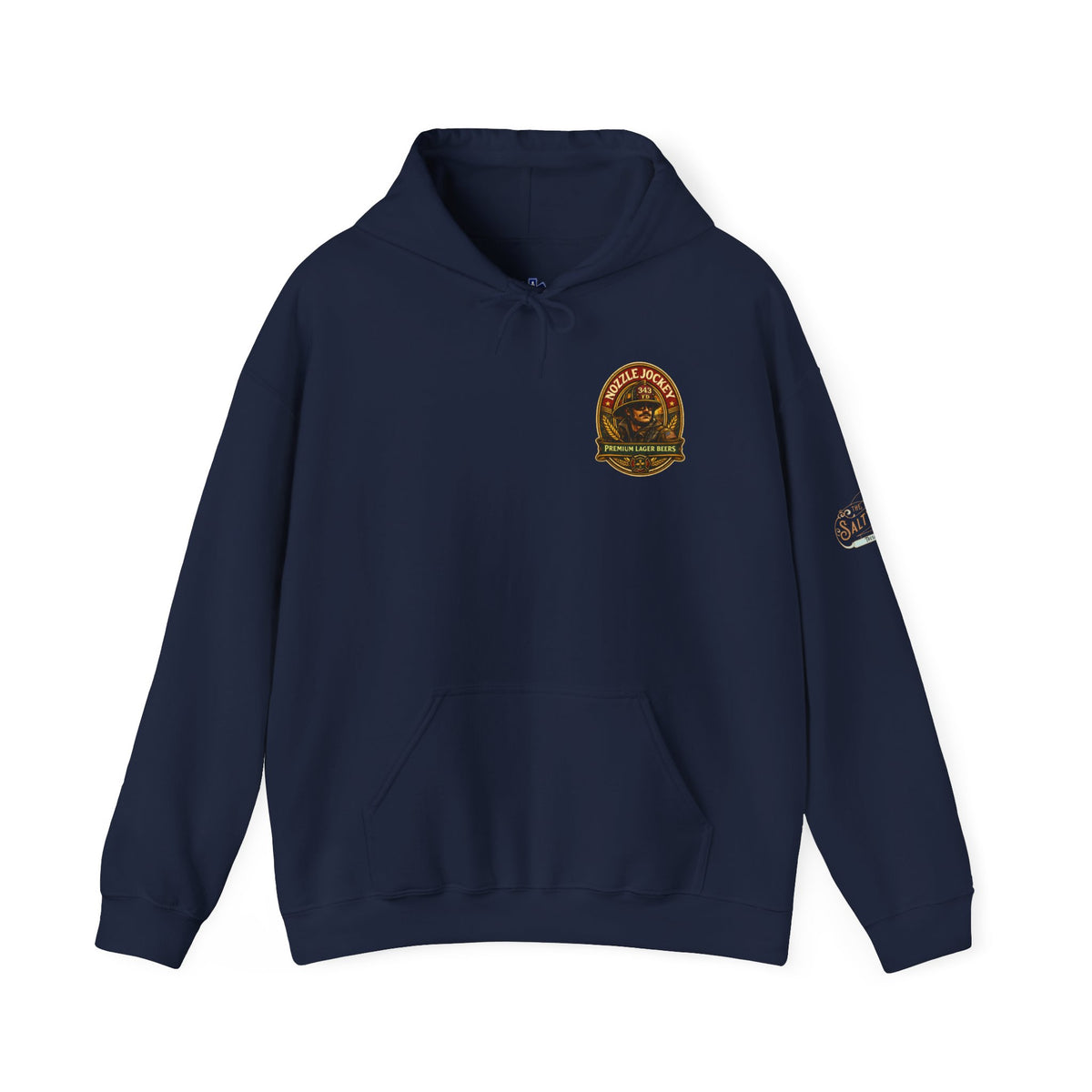 Nozzle Jockey Firefighter Beer Hoodie – Vintage Brewery Graphic Pullover Sweatshirt
