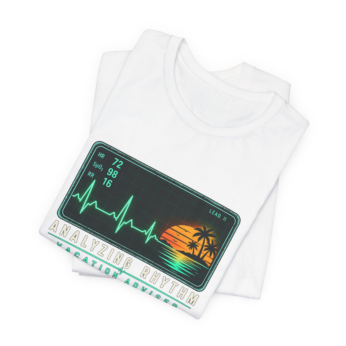 Analyzing Rhythm Vacation Advised — Monitor Escape Graphic T-Shirt
