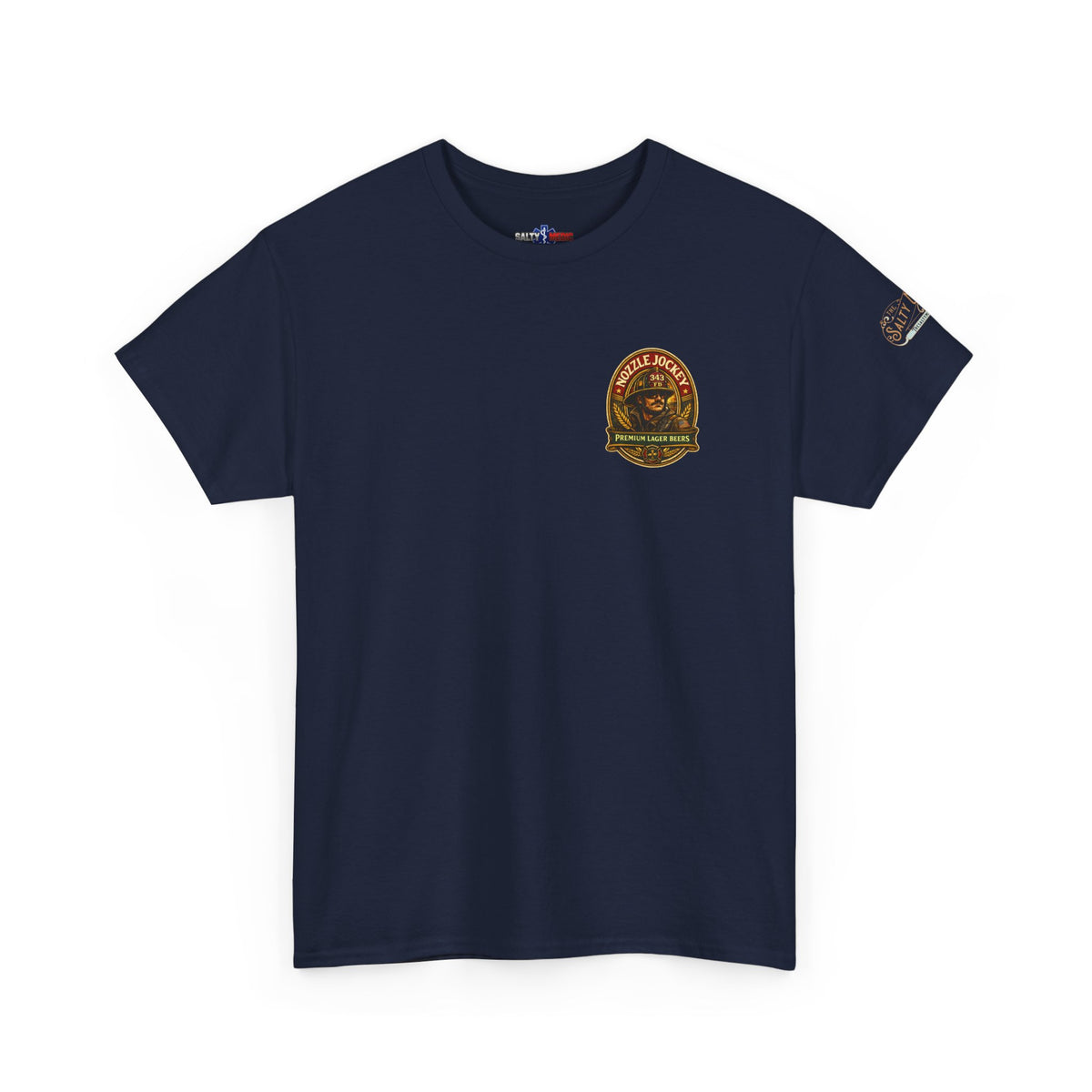 Nozzle Jockey Firefighter Beer T-Shirt – Vintage Premium Lager Brewery Graphic Tee