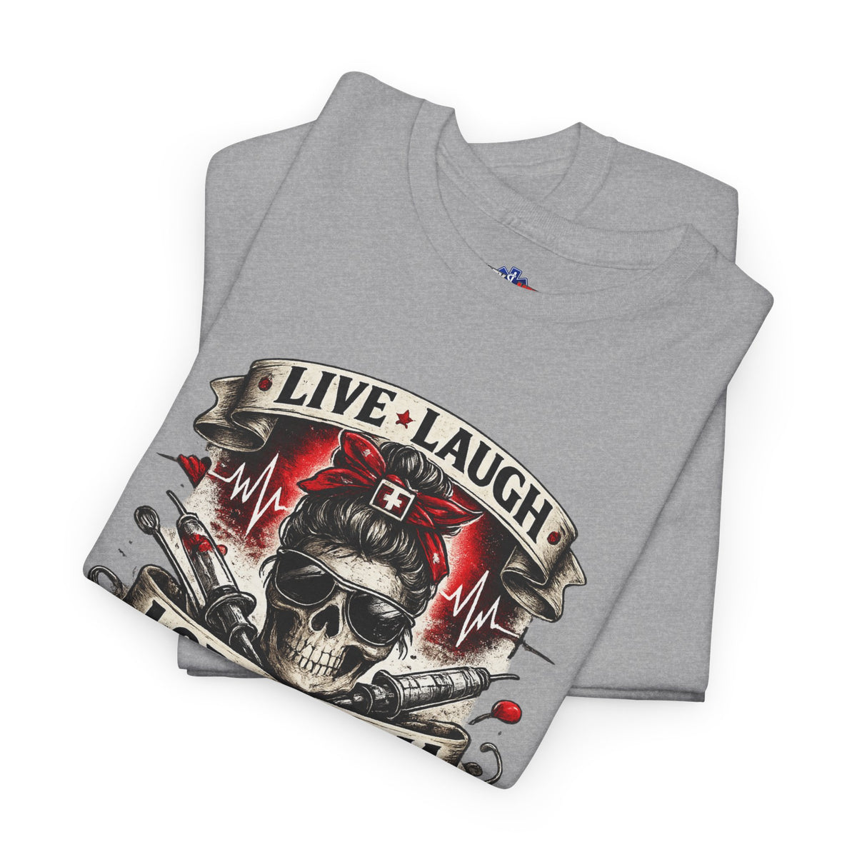 Live Laugh Lorazepam Skull Shirt – Dark Nurse & EMS Graphic Tee | Salty Medic