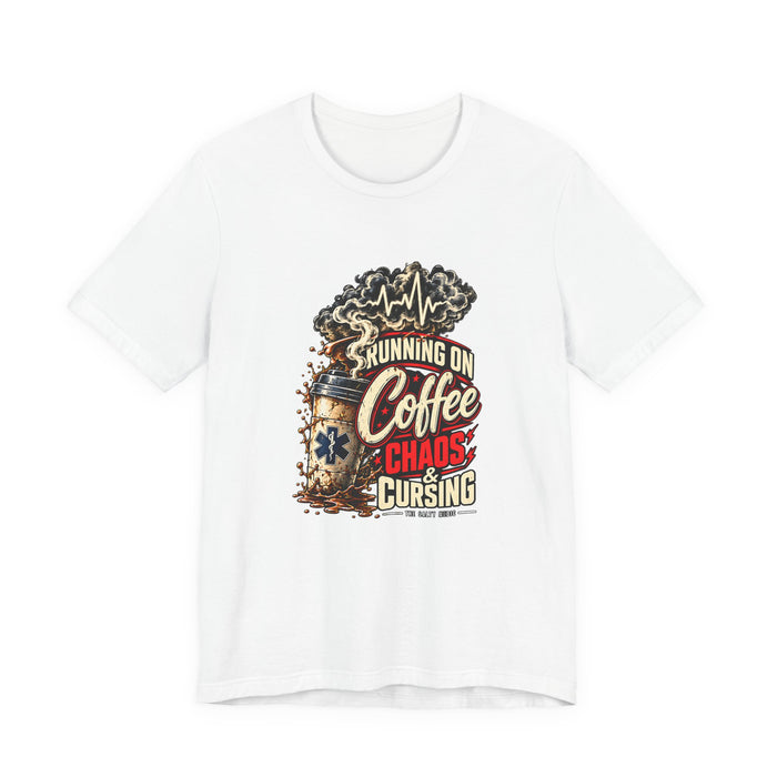 Running On Coffee Chaos Cursing — Storm Brew Graphic T-Shirt