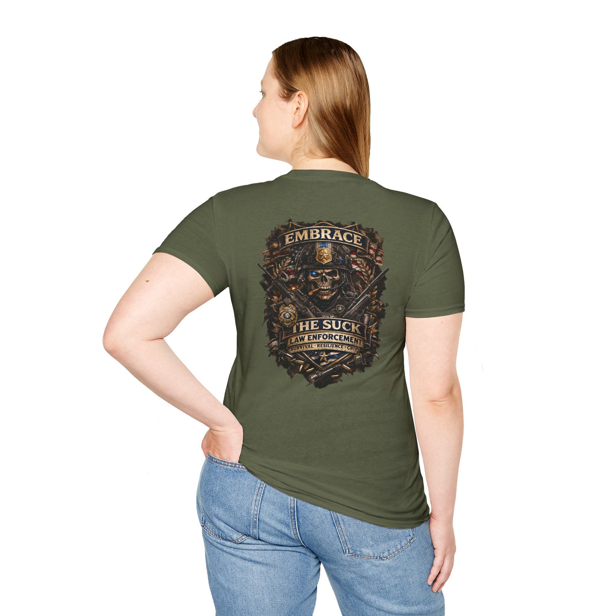 Embrace The Suck Law Enforcement Shirt | First Responder Tactical Graphic Tee