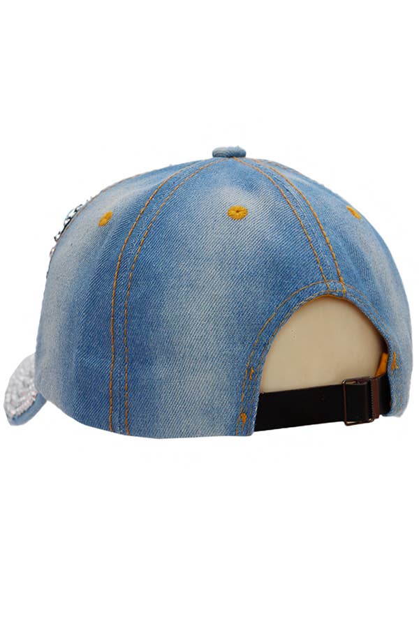 VIP Rhinestone Baseball Cap – Colorful Gem Embellished