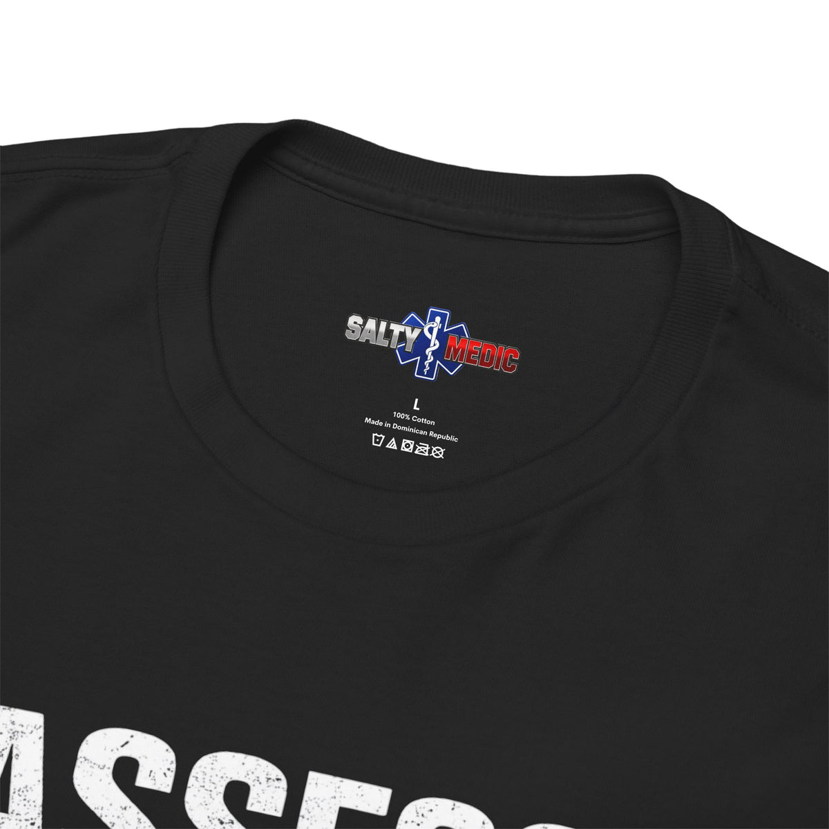 Assess Stabilize Solve EMS T-Shirt – Funny Paramedic & First Responder Tee | The Salty Medic