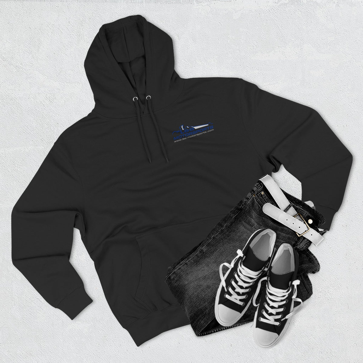 Drag Racing Hoodie — Three-Panel Fleece with Truck & Top Fuel Design