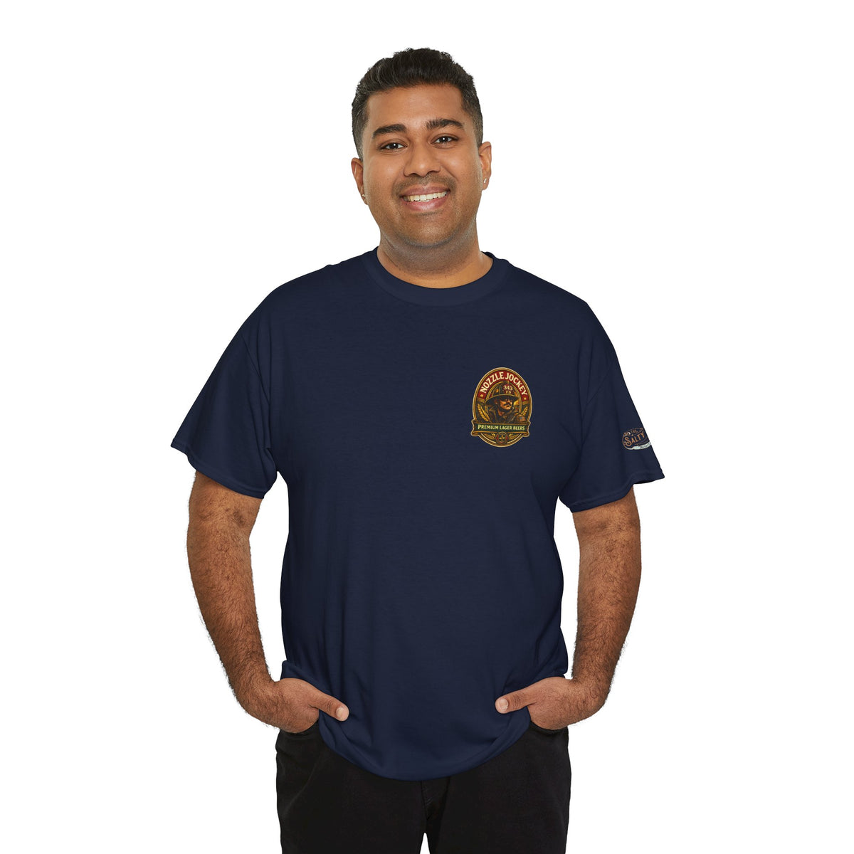 Nozzle Jockey Firefighter Beer T-Shirt – Vintage Premium Lager Brewery Graphic Tee
