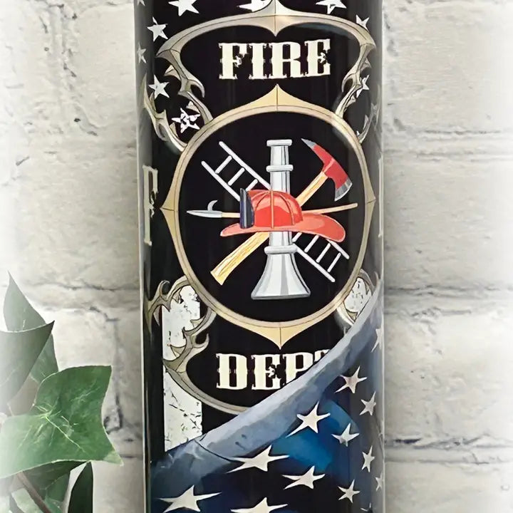 Firefighter American Flag Tumbler – 20oz Insulated Fire Dept Gift | The Salty Medic
