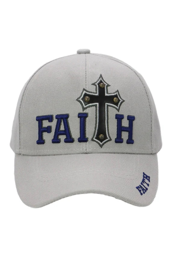 Faith Cross Logo Baseball Cap – Velcro Back Curved Bill