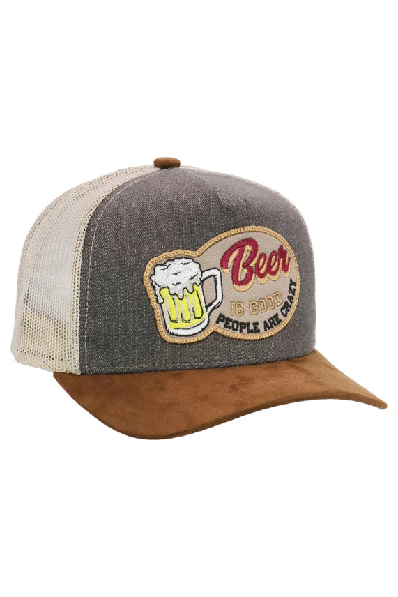 Beer Is Good Five-Panel Trucker Hat – Snapback Mesh Cap