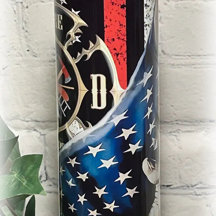 Firefighter American Flag Tumbler – 20oz Insulated Fire Dept Gift | The Salty Medic