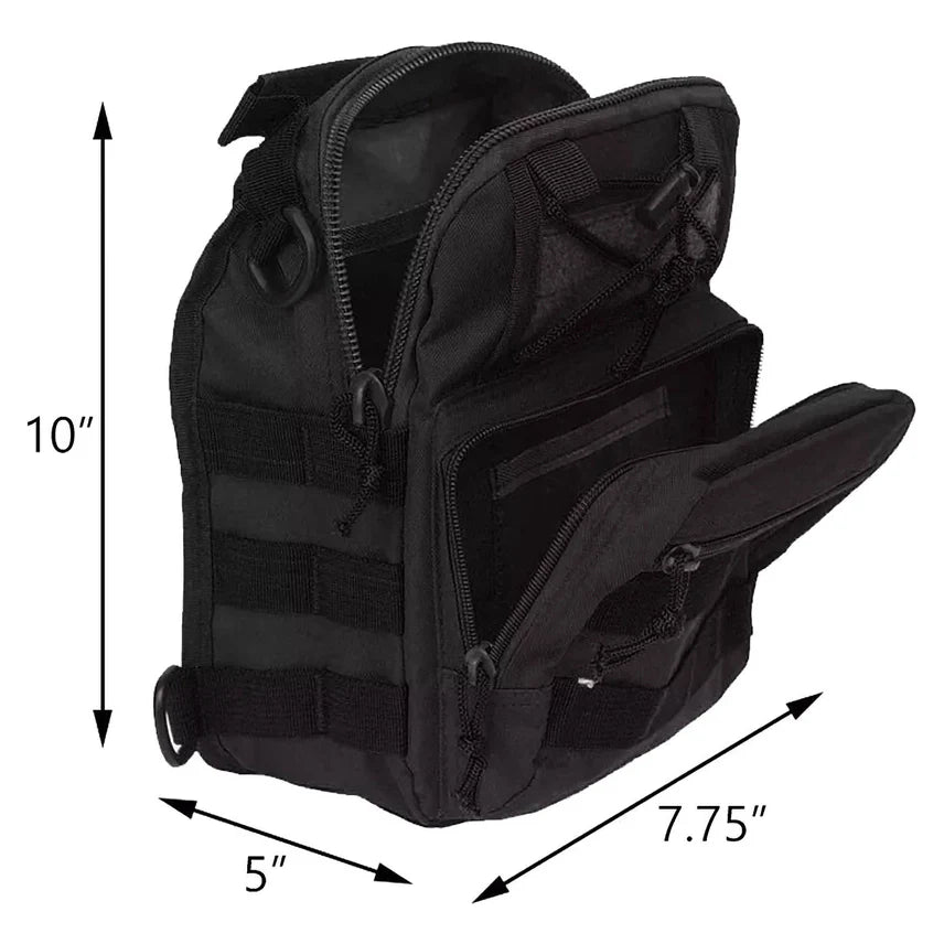 Solid Tactical Utility Heavy Duty Sling Bag – MOLLE Chest Pack