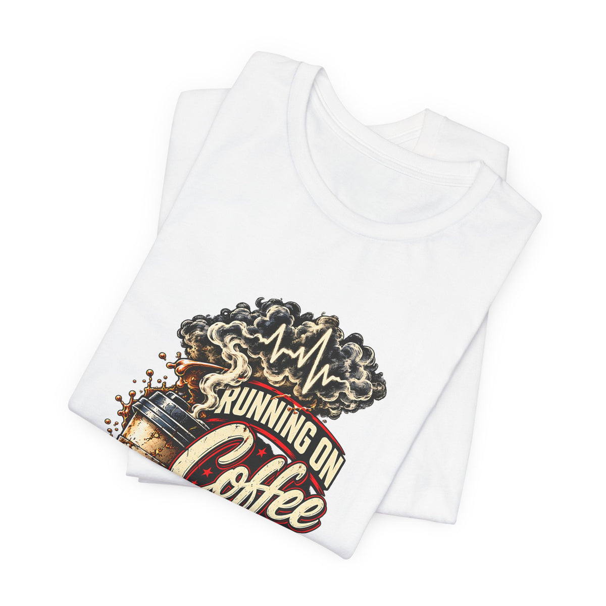 Running On Coffee Chaos Cursing — Storm Brew Graphic T-Shirt