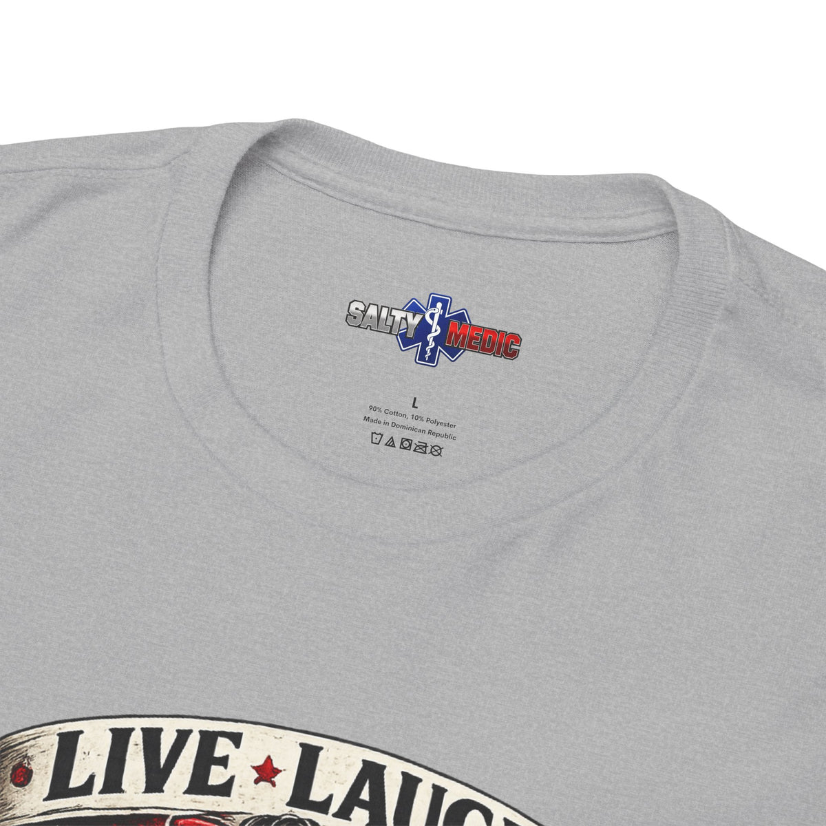 Live Laugh Lorazepam Skull Shirt – Dark Nurse & EMS Graphic Tee | Salty Medic