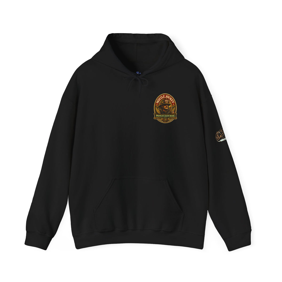 Nozzle Jockey Firefighter Beer Hoodie – Vintage Brewery Graphic Pullover Sweatshirt