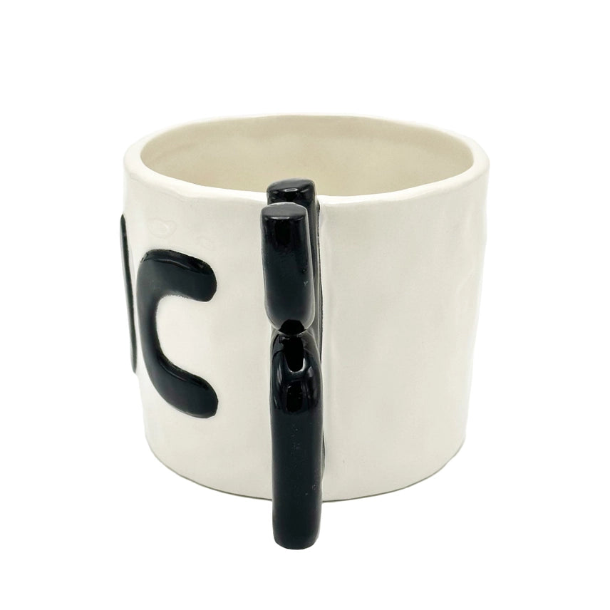 F*ck Handle Coffee Mug – Adult Humor Ceramic Mug with Letter K Handle