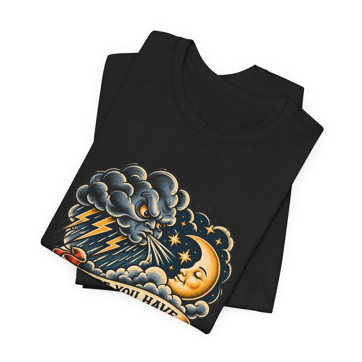 I Hope You Have a Quiet Shift — Moon Versus Cloud Graphic T-Shirt