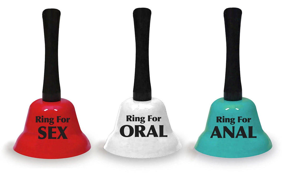 Ring for Pleasure Bell Set – Funny Adult Gag Gift with Dark Humor