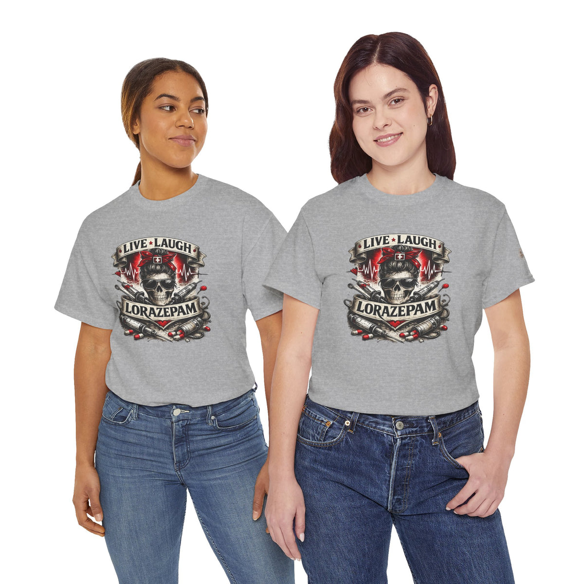 Live Laugh Lorazepam Skull Shirt – Dark Nurse & EMS Graphic Tee | Salty Medic
