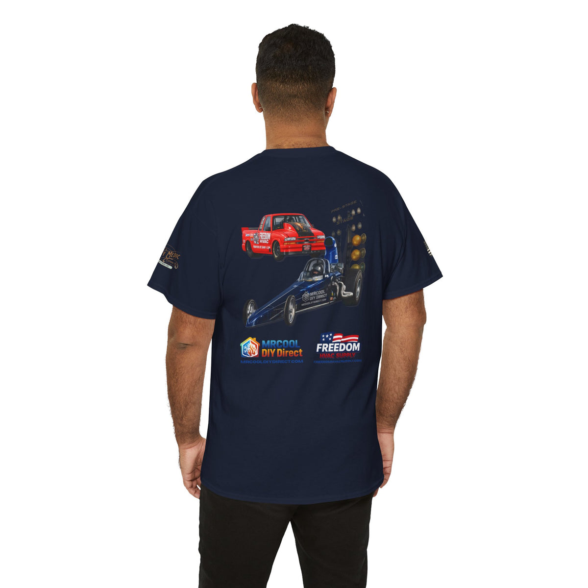 Drag Racing Tee — 'Race for Freedom' Graphic Crewneck