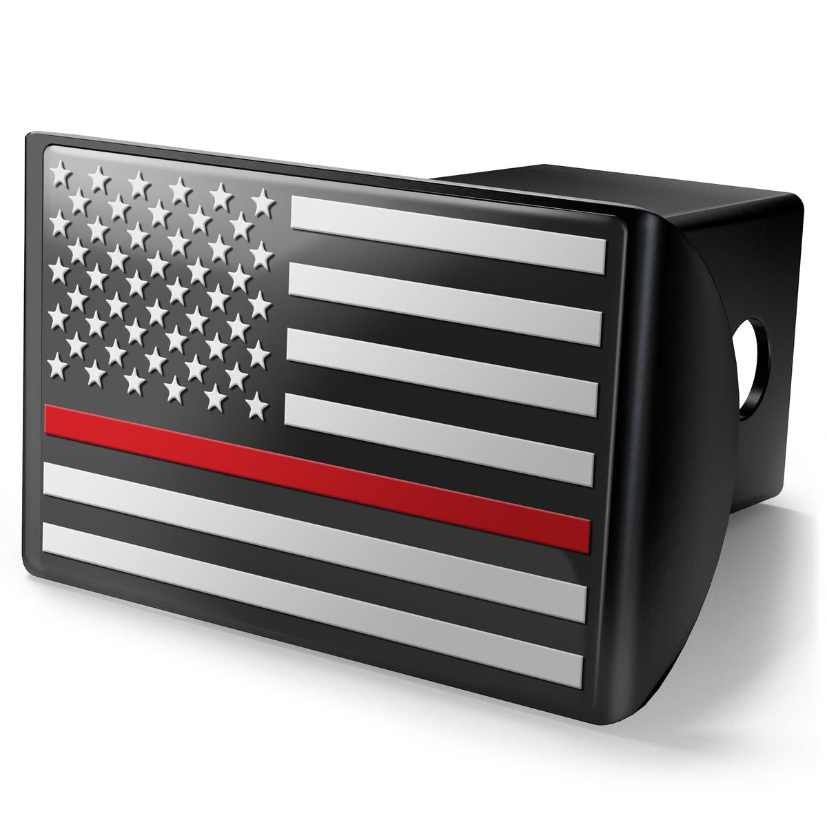 firefighter hitch cover, thin red line, firefighter gifts, truck accessories, first responder gear, patriotic hitch cover