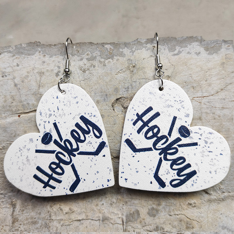 Hockey Sport-Heart Earrings — Team Packs — supplier-provided product image