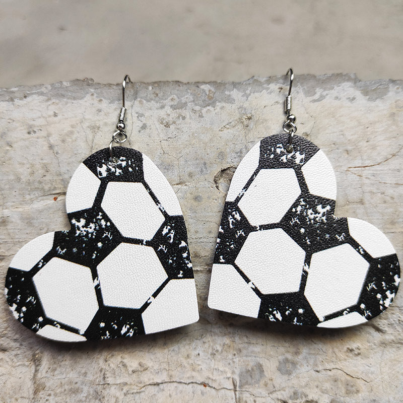 Soccer Sport-Heart Earrings — Team Packs — supplier-provided product image
