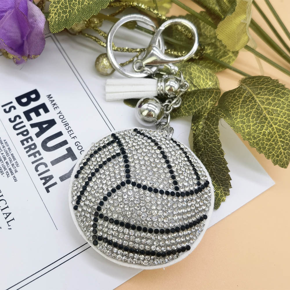 Volleyball Rhinestone Sports-Ball Bag Charms — Team Packs — supplier-provided product image