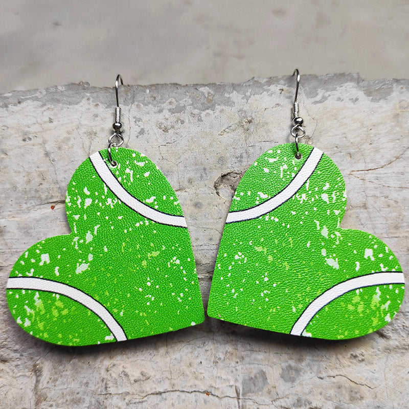 Tennis Sport-Heart Earrings — Team Packs — supplier-provided product image