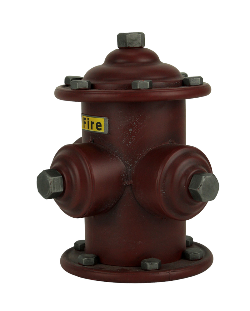 Unique Fire Hydrant Coin Bank - Distressed Red Metal | Home Decor & Functional Savings