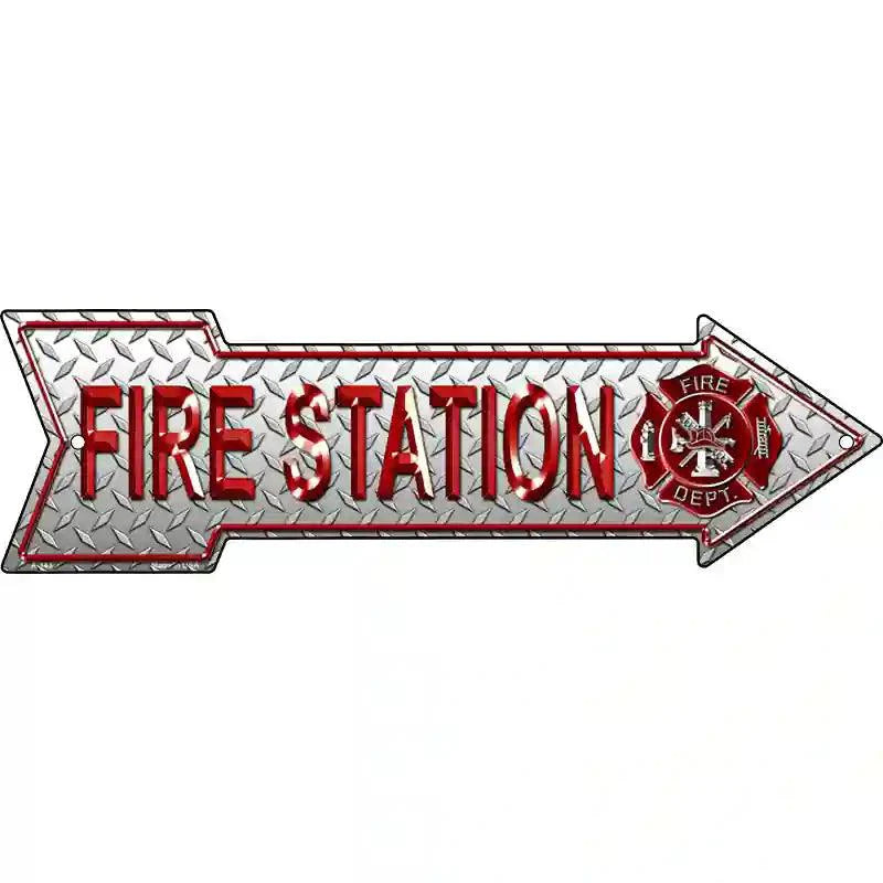 Fire Station Novelty Metal Arrow Sign – The Salty Medic