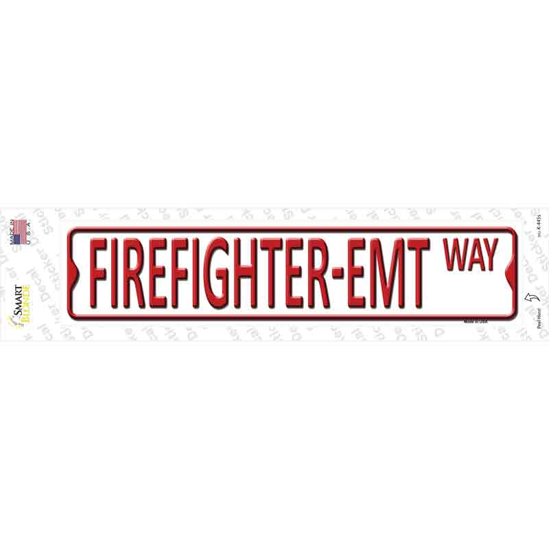 Firefighter-Emt Way Novelty Narrow Sticker Decal