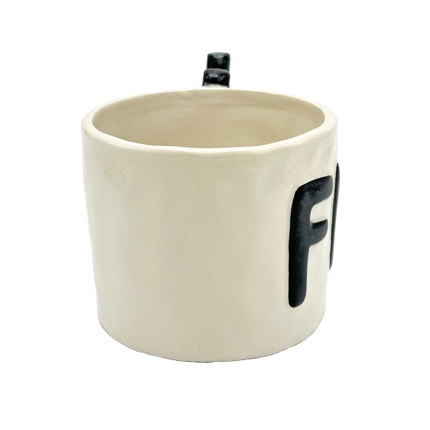 F*ck Handle Coffee Mug – Adult Humor Ceramic Mug with Letter K Handle
