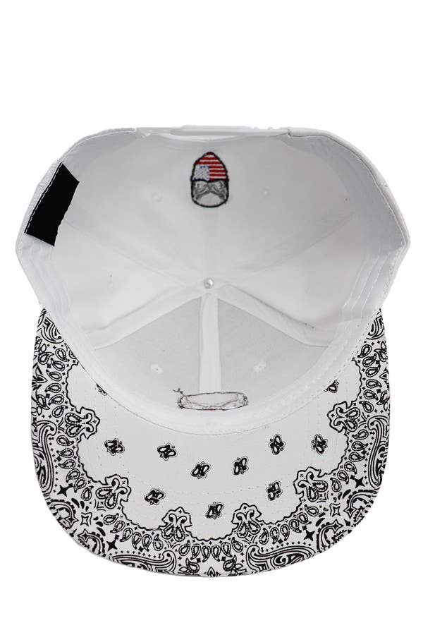 American Flag Skull Snapback Cap – Embroidered Flat Brim