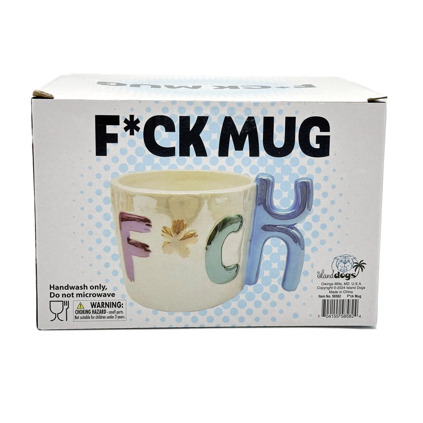 F*ck Mug with “K” Handle – Funny 16oz Ceramic Coffee Mug