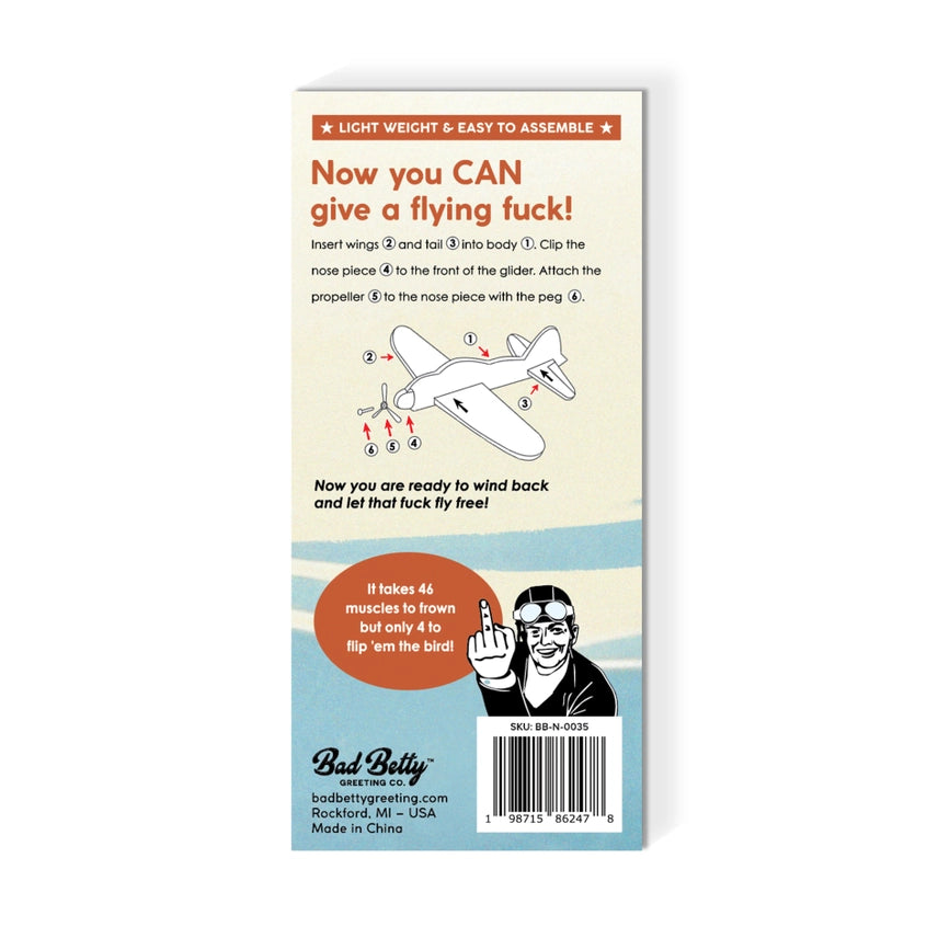 Adult novelty stress relief toy flying fuck foam glider, sarcastic gag gift for people who don’t take life too seriously