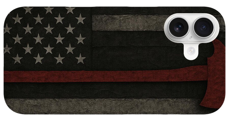 American Flag with Red Axe - Phone Case