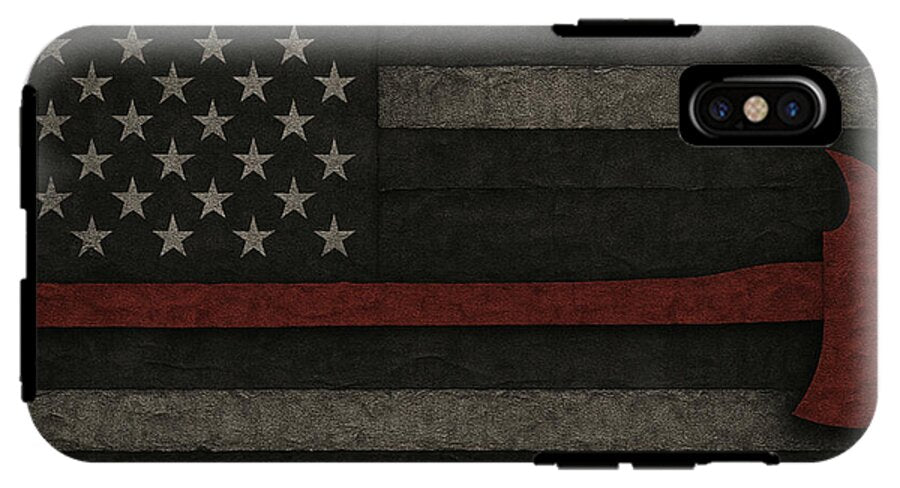 American Flag with Red Axe - Phone Case