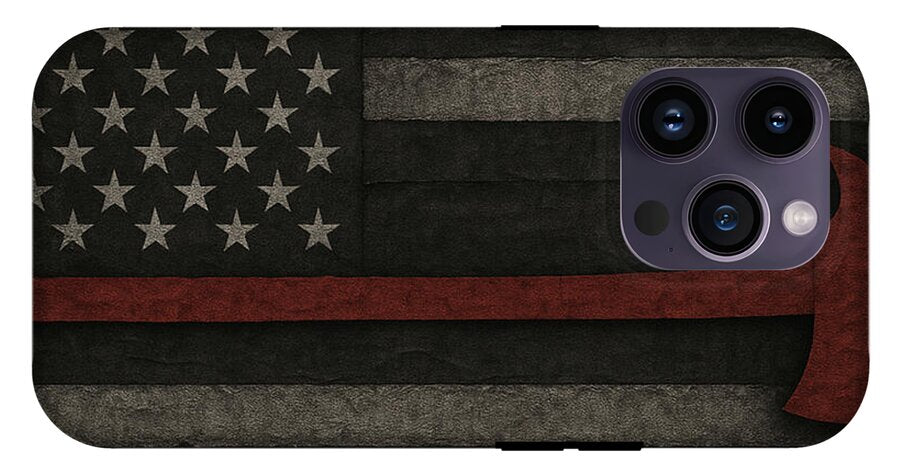 American Flag with Red Axe - Phone Case