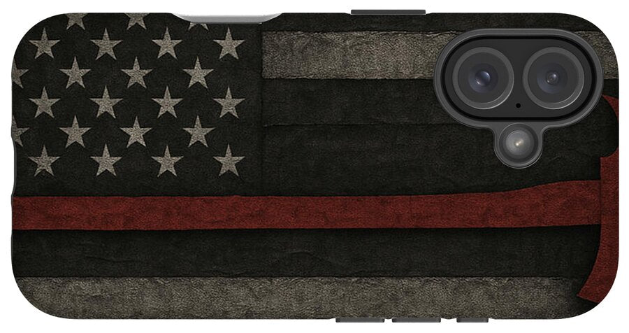 American Flag with Red Axe - Phone Case