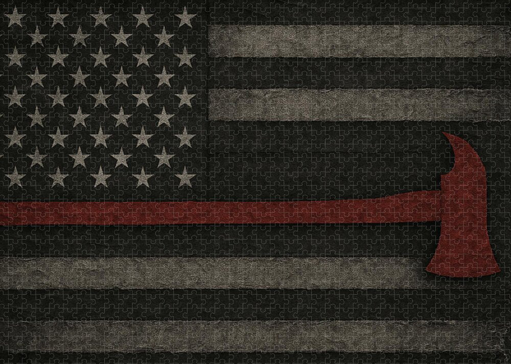 American Flag with Red Axe - Puzzle