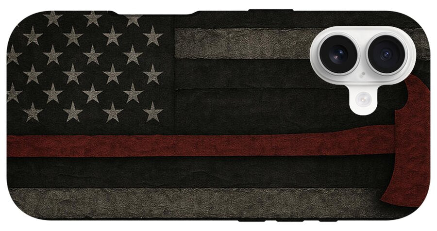 American Flag with Red Axe - Phone Case
