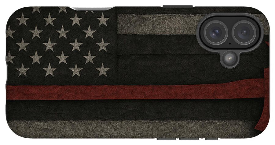 American Flag with Red Axe - Phone Case