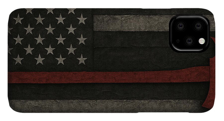 American Flag with Red Axe - Phone Case