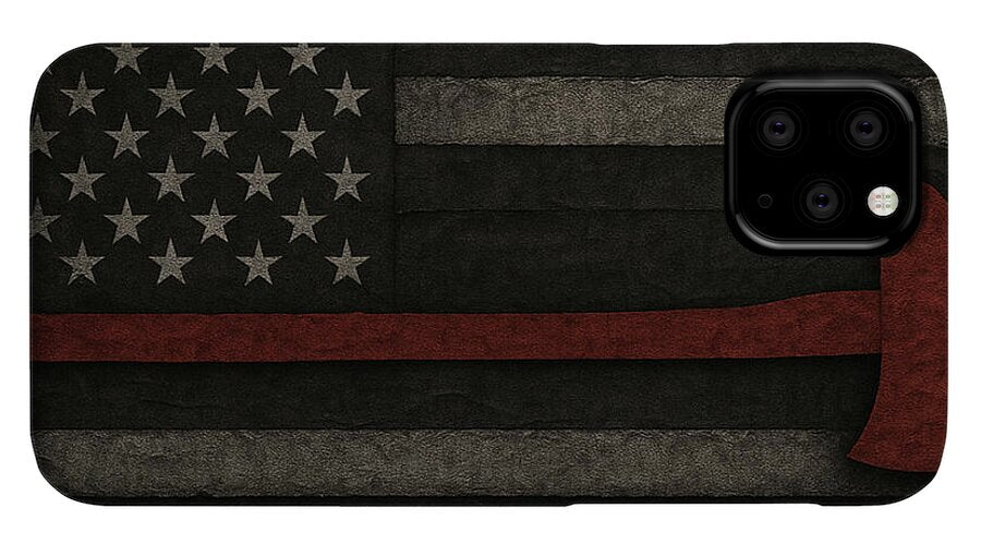 American Flag with Red Axe - Phone Case